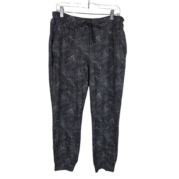 Rachel Zoe Los Angeles Black White Athletic Front Pocket Women's Joggers L - Picture 1 of 4